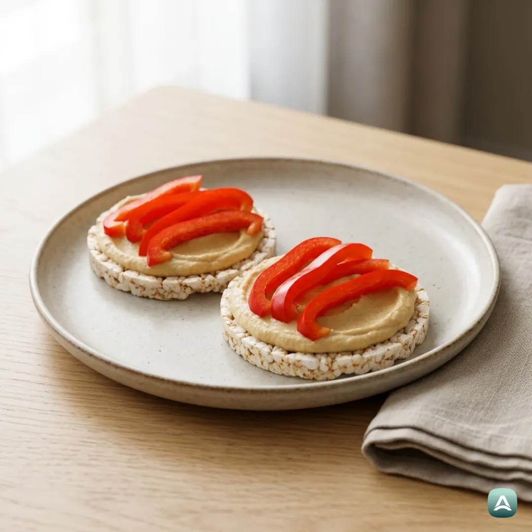 US_Recipes_RiceCakesWithHummusAndFreshBellPepperSlices_1