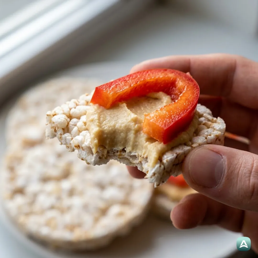 US_Recipes_RiceCakesWithHummusAndFreshBellPepperSlices_2