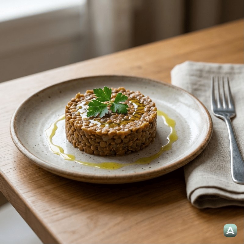 Hausgemachter veganer Linsen-Tatar