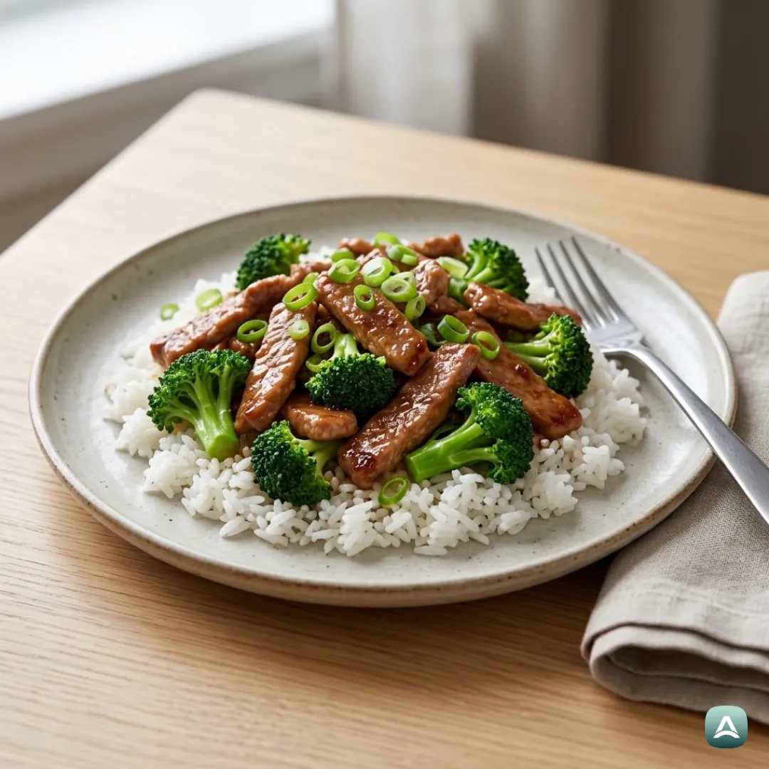 US_Recipes_PorkStripsWithBroccoliAndRice_1