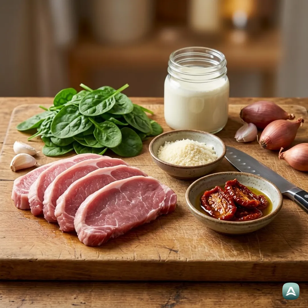 AT_Recipes_SchweineschulterInRahmsauceMitSpinatUndGetrocknetenTomaten_3