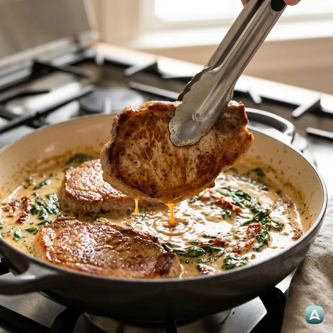 AT_Recipes_SchweineschulterInRahmsauceMitSpinatUndGetrocknetenTomaten_5