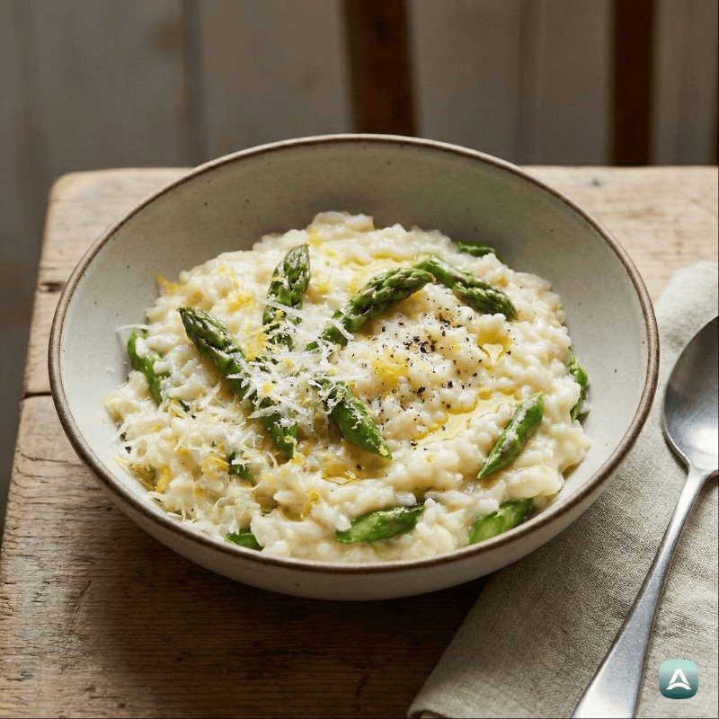 Saisonales Risotto mit Spargel