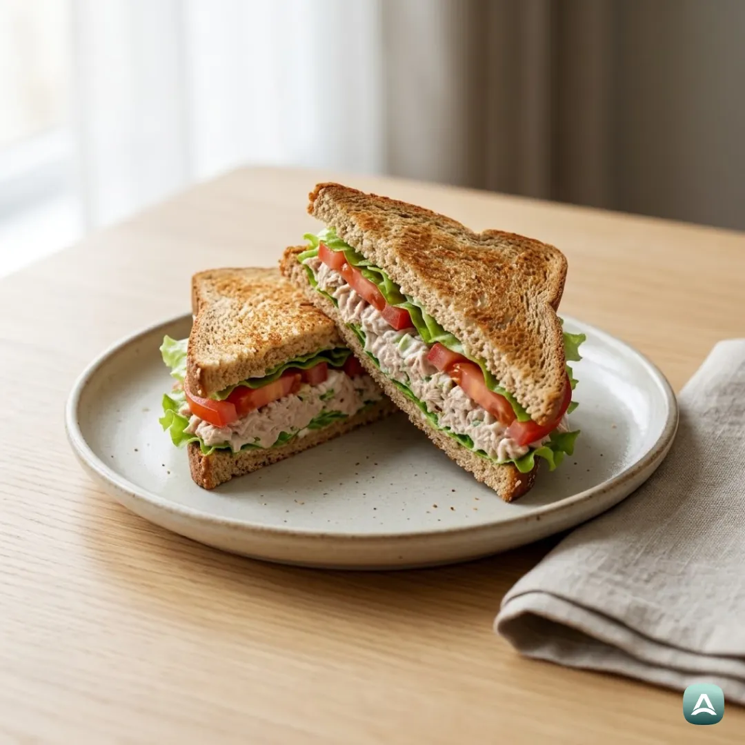 Thunfisch-Sandwich mit Tomate und griechischem Joghurt