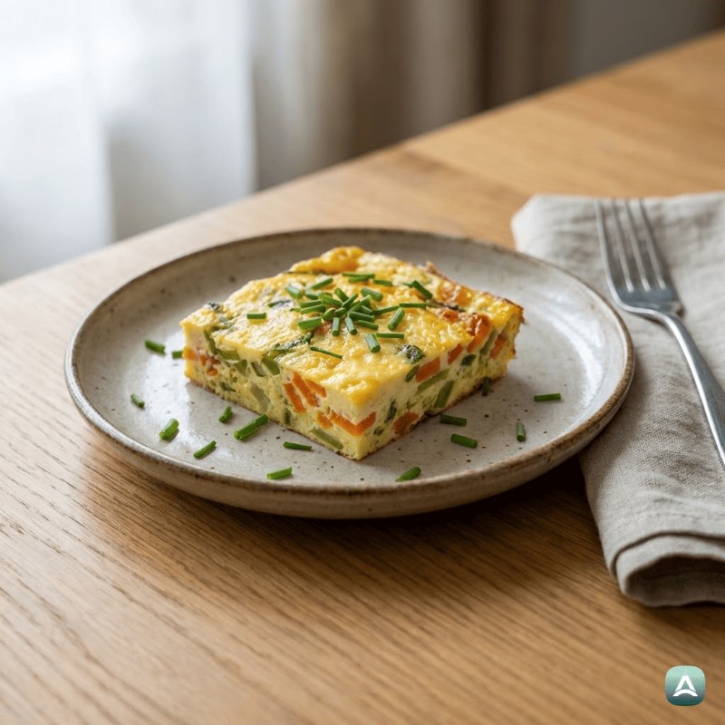 Eierauflauf mit Gemüse und Käse