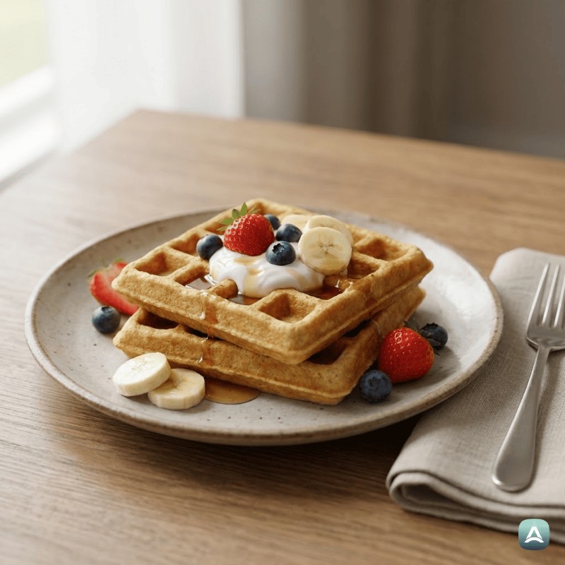 Hafer-Waffeln mit Banane