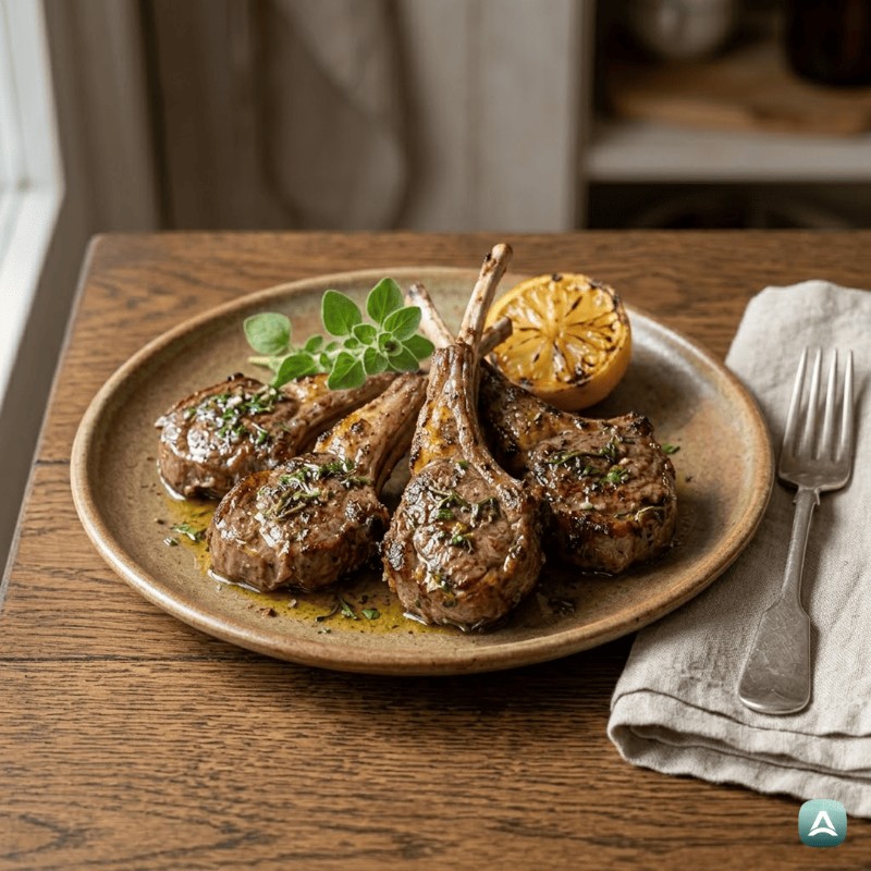 Lammkoteletts mit Kräutersauce