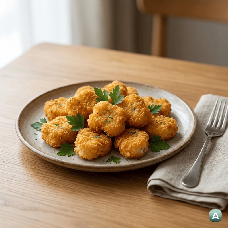 Knusprige Blumenkohl-Nuggets mit Parmesan und Kräutern
