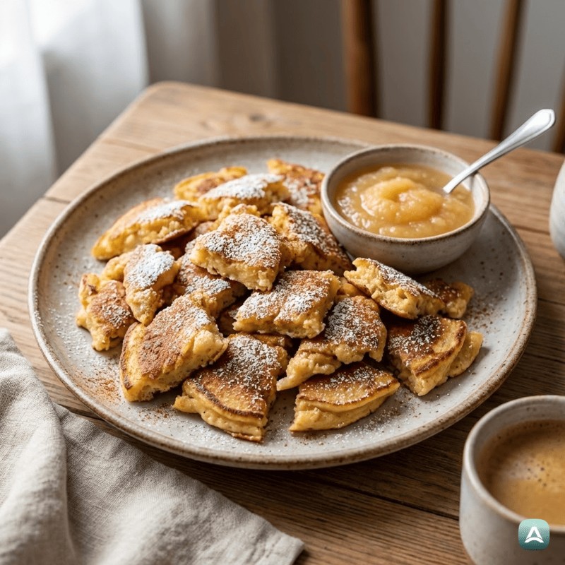 Apfel-Schmarrn mit Skyr und Haferflocken