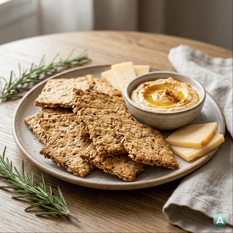 Knusprige Keto-Cracker mit Samen und Parmesan